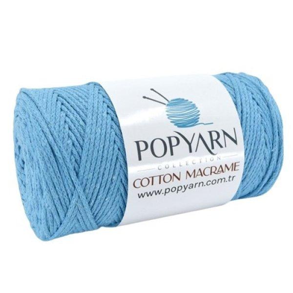 Popyarn Cotton macrame 250 g 190 m kék B008