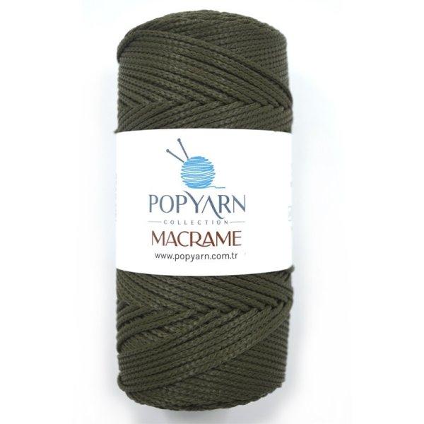 Popyarn Makramé fonal 100 g 140 m Khaki zöld B014