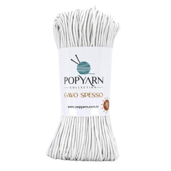 Popyarn Cavo Spesso makramé fonal 200 g 110 m fehér B01