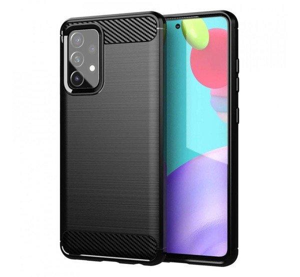 Forcell Carbon hátlap tok Samsung A526 Galaxy A52/A52s, fekete
