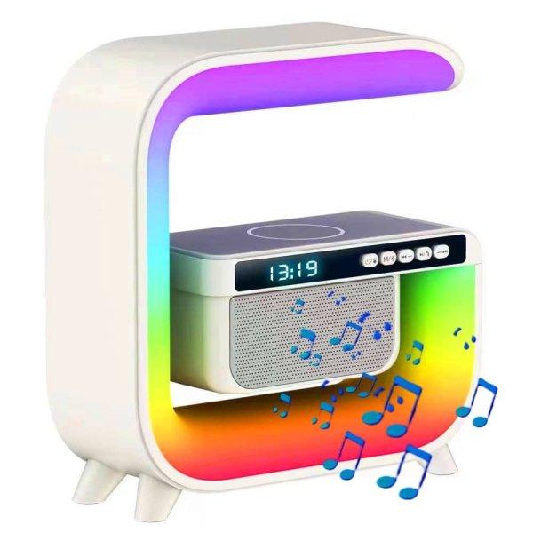 XM-G3 3 az 1 ben bluetooth hangszóró- RGB
hangulatvilágítás és Qi - telefontöltő
állomás egyben (BBV)