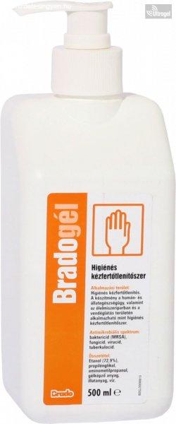 BradoGEL- higiénés kézfertőtlenítő és bemosakodó gél - 500 / 1000 ml