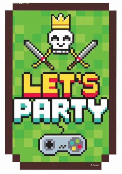 Játék Game On party meghívó 6 db-os
