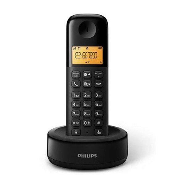 Philips D1601B/53 dect telefon fekete 300mah