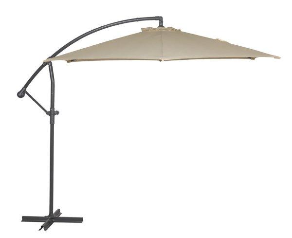 FREE POLE függő napernyő, hajtókarral - bézs - ø 300 cm