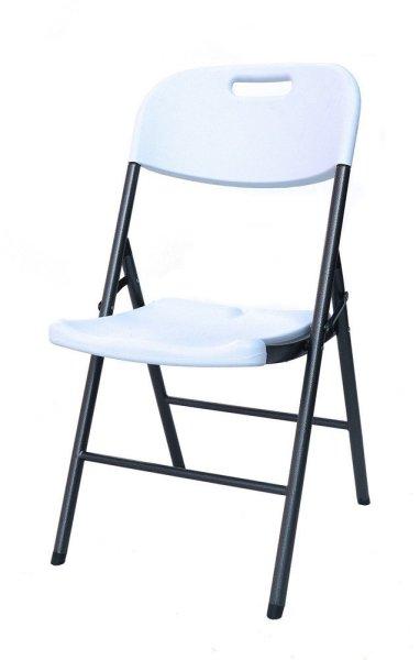összecsukható, hordozható műanyag szék - fehér
