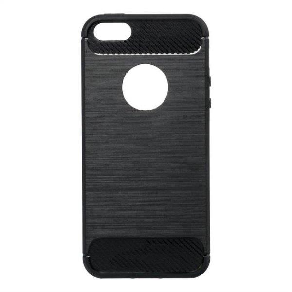 Forcell CARBON tok iPhone 5 / 5S / SE fekete telefontok