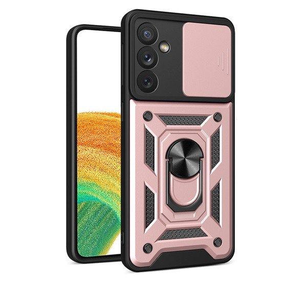Defender műanyag telefonvédő (közepesen ütésálló, szilikon belső,
telefontartó gyűrű, kamera védelem) RÓZSASZÍN Samsung Galaxy A14 5G
(SM-A146), Samsung Galaxy A14 4G (SM-A145)