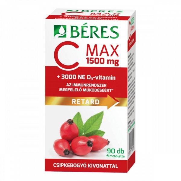 Béres C Max 1500 csipkebogyó D3 vitamin 3000NE 