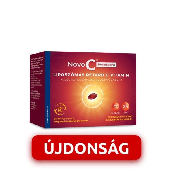 Novo C Komplex liposzómás retard C-vitamin +D3 vitamin + Zink lágykapszula.
60X