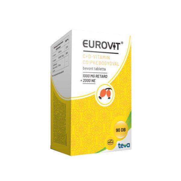 Eurovit C+D vitamin bevont tabletta csipkebogyóval 90 db