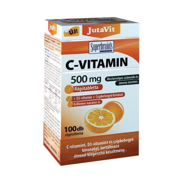 JutaVit C-vitamin 500 mg narancs ízű rágótabletta 100x