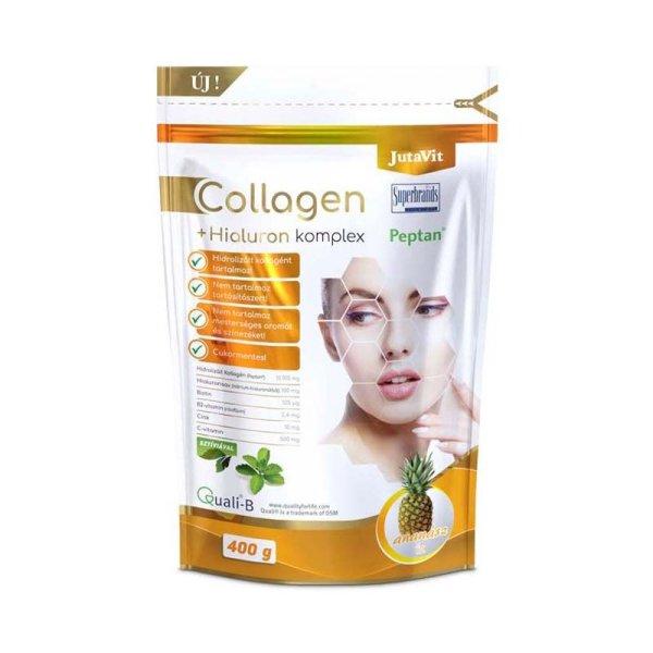 JutaVit Collagen + Hialuron Komplex italpor ananász ízben 400 gr