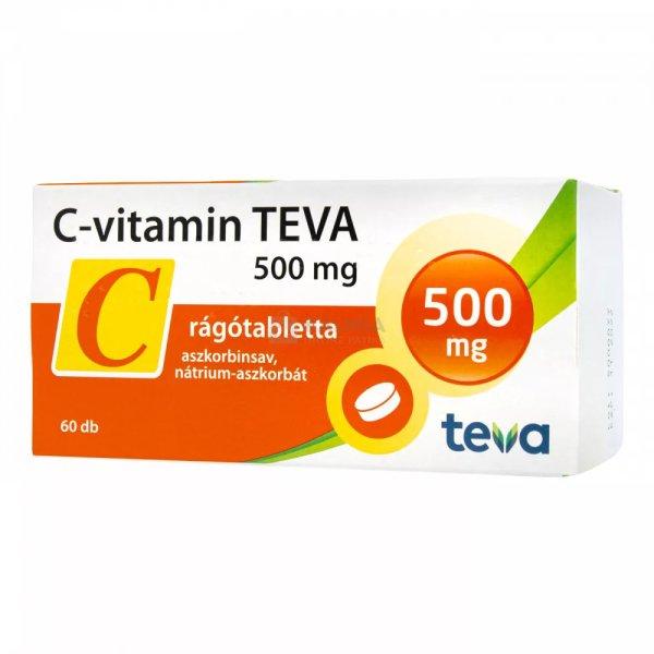 C-Vitamin Teva 500 mg rágótabletta 60x