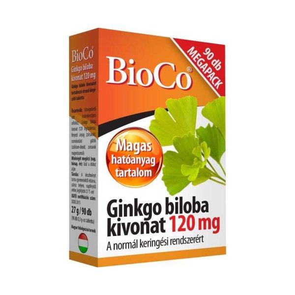 BioCo Ginkgo Biloba kivonat 120 mg étrend-kiegészítő tabletta 90x