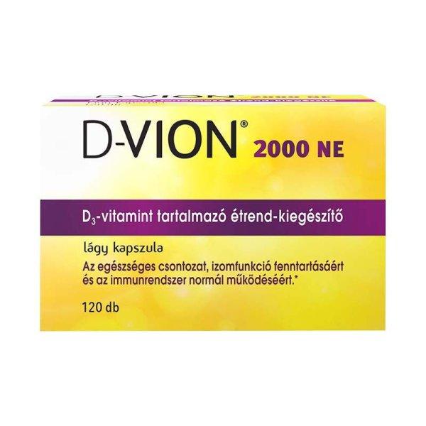 D-Vion D3-vitamin 2000 NE étrend-kiegészítő lágy kapszula