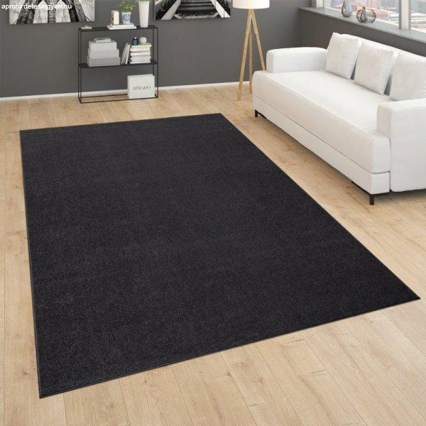 Egyszínű modern szőnyeg - fekete 140x200 cm