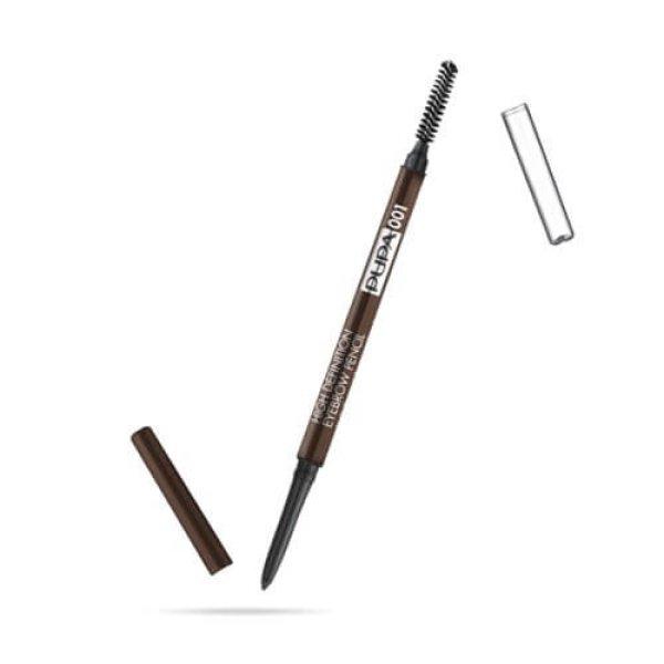 PUPA Milano Automata szemöldökceruza fésűvel (High
Definition Eyebrow Pencil) 0,9 g 002 Brown