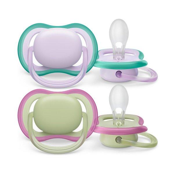 Philips AVENT játszócumi Ultra Air neutral 0-6hó lányos lila 2db 