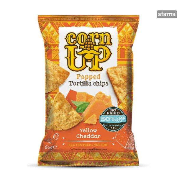 CORN UP TORTILLA CHIPS CHEDDAR ÍZŰ GM.