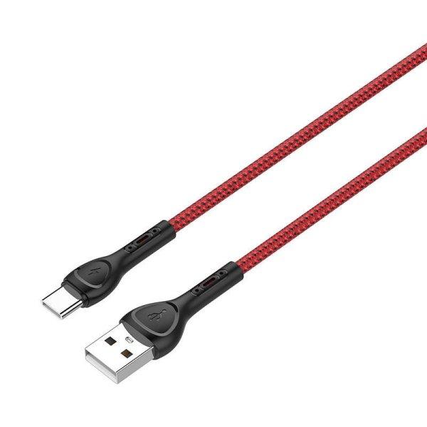 LDNIO LS482 2m USB - USB-C kábel (piros)