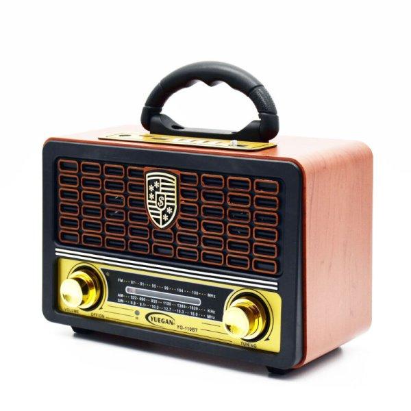 Akkumulátoros USB és AUX csatlakozós FM/AM/SW rádió, MP3 lejátszó
távirányítóval, világosbarna