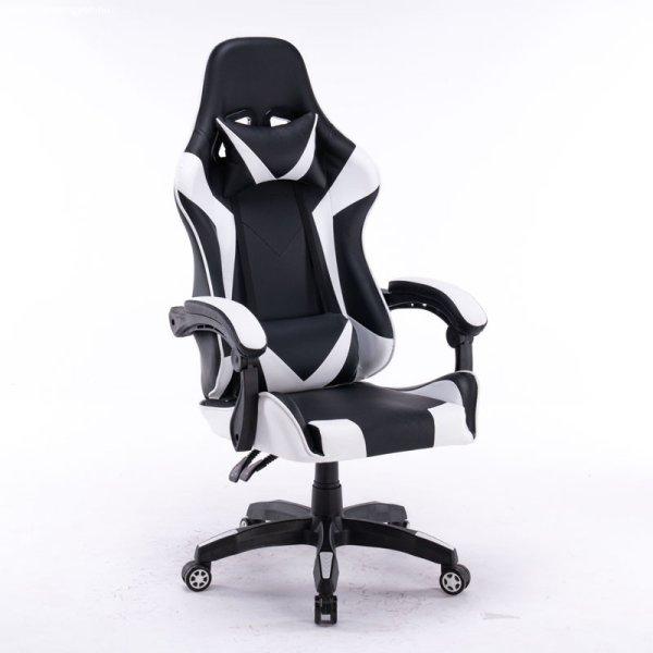 Gamer és irodai szék, Remus, 66x125x62 cm, fehér