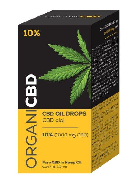 OrganiCBD cbd olaj 10% 1000mg 10 ml