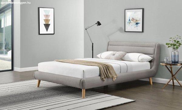 Kétszemélyes ágy, világosszürke szövet, 140 cm - VENUS - Butopêa