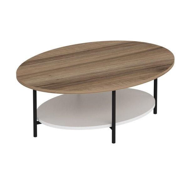 Lerakóasztal, ovalis, tölgyszínű - RUMBA - Butopêa