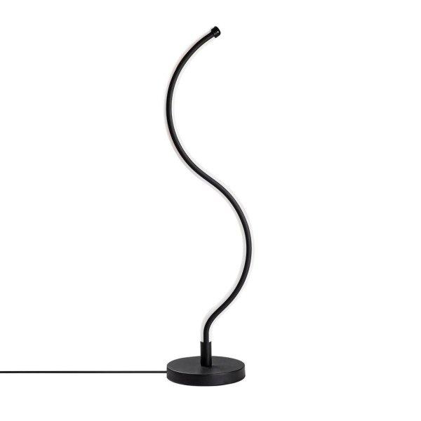Asztali lámpa, fém, fém talppal, fekete - ASPIC - Butopêa