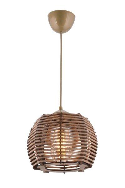 Mennyezeti lámpa, fa és bambusz utánzat búrával, állítható kábellel
 - SANCTIS - Butopêa