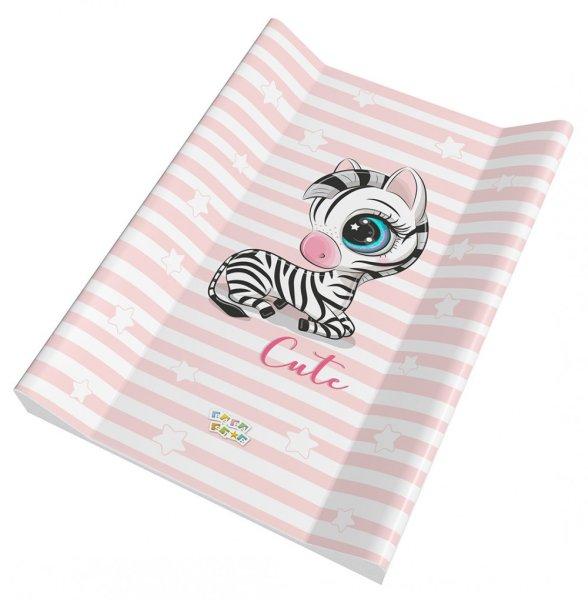 Babastar puha 2 ékes pelenkázó lap 50*70 cm - Rózsaszín zebra