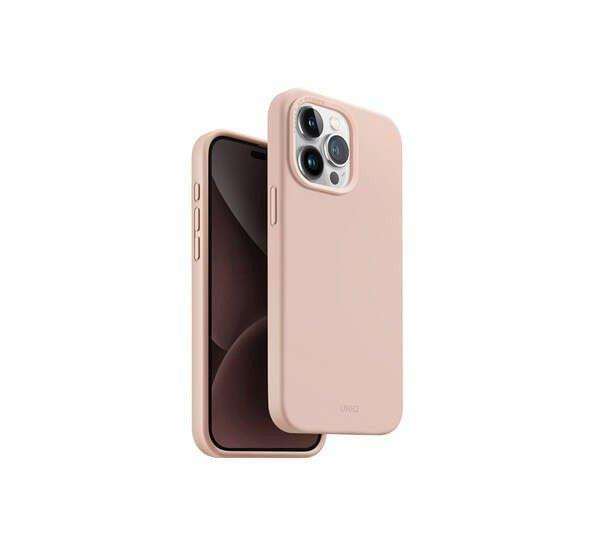 Uniq Lino Hue iPhone 15 Pro Max Magsafe Szilikon tok, rózsaszín