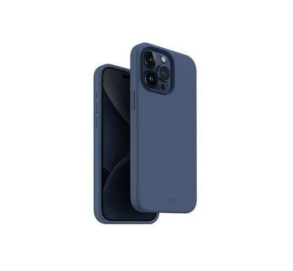 Uniq Lino Hue iPhone 15 Pro Max Magsafe Szilikon tok, kék