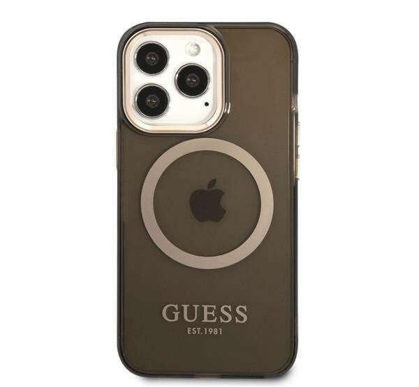Guess Translucent MagSafe iPhone 13 Pro hátlap tok, fekete