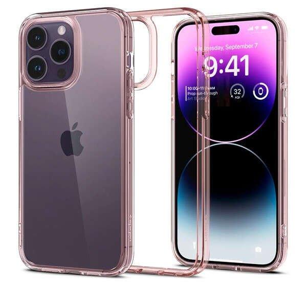 Spigen Ultra Hybrid iPhone 14 Pro Max Rose Crystal tok, rózsaszín