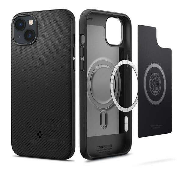 Spigen Core Armor Mag iPhone 14 Plus Matte Black MagSafe tok, fekete