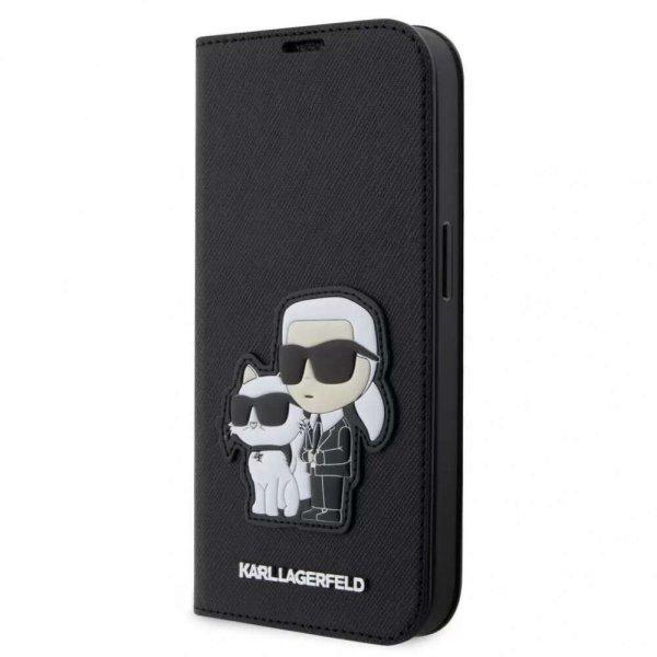 Karl Lagerfeld tok fekete Iphone 14 Pro készülékhez KLBKP14LSANKCPK