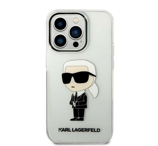 Karl Lagerfeld IML Ikonik NFT hátlap tok iPhone 14 Pro Max, átlátszó