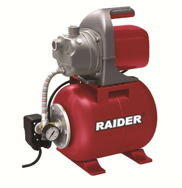 RAIDER RD-WP1200 Házi vízmű, 1200W, 24 L, 3840 L/h, Nyomómagasság 48 m,
Szívómélység 7 m, 3 bar, 11.79 kg, Rozsdamentes acél