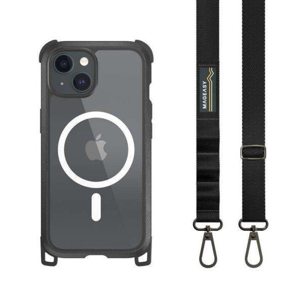 SwitchEasy Odyssey M + Strap Apple iPhone 15/14/13 MagSafe Tok -
Átlátszó/Fekete