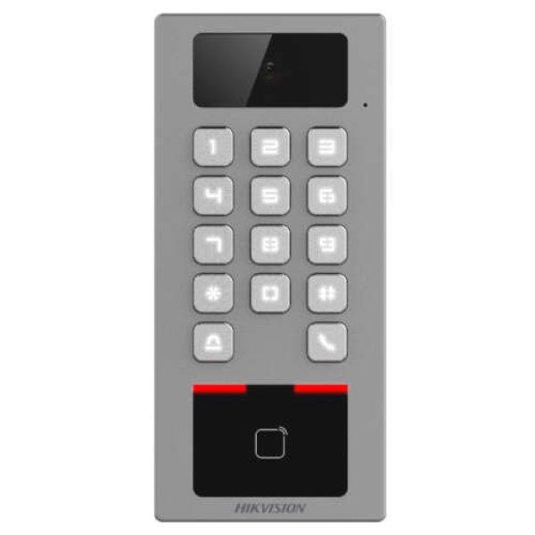 Beléptető és kaputelefon terminál billentyűzettel és kártyaolvasóval,
2MP felbontás, Wi-Fi, RS485, riasztás - Hikvision - DS-K1T502DBWX-C