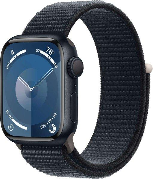 Apple Watch Series 9 GPS + Cellular (41mm) Okosóra - Éjfekete Aluminium tok
Éjfekete Sportpánttal