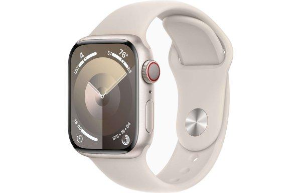 Apple Watch Series 9 GPS + Cellular (41mm) Okosóra - Csillagfény Aluminium tok
Csillagfény Sportszíjjal (S/M)