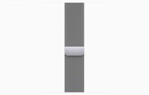Apple Watch S9 Cellular 45mm Silver Stainless Steel Case w Silver Milanese Loop
