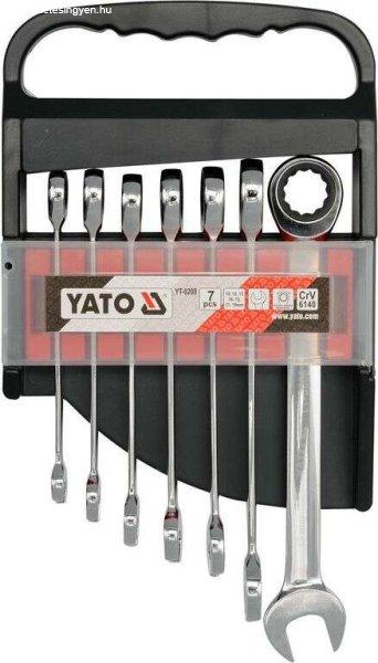 YATO Csillag-villás kulcs racsnis készlet 7 részes 10-19 mm CrV ~