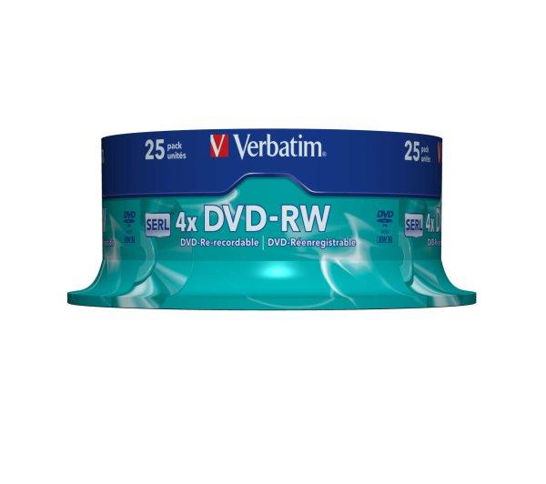 Verbatim DVD-RW Matt Silver 4,7 GB 25 dB