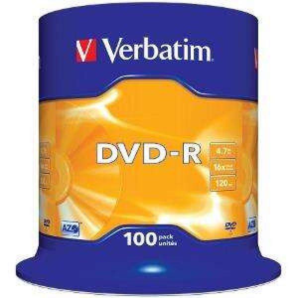 Verbatim 43549 AZO DVD-R lemez Hengerdobozban 100db