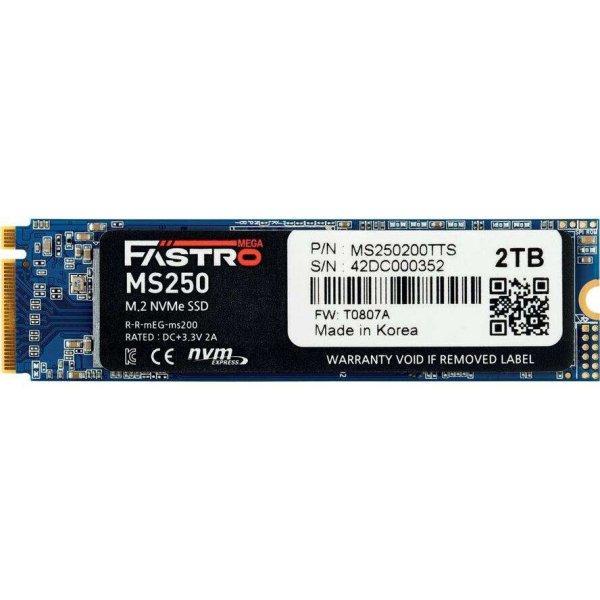 MegaFastro SSD   2TB  MS250 Series PCI-Express NVMe intern retail (MS250200TTS)